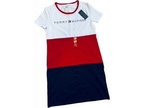 Dámské letní šaty Tommy Hilfiger s logem - pruhy