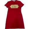 Dámské letní šaty s logem Calvin Klein - červené