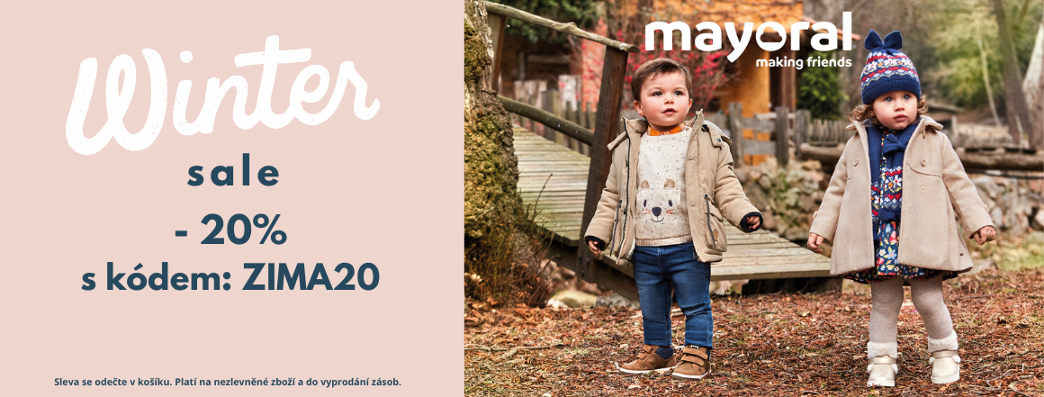 zimní slevy 20% na dětské oblečení Mayoral , Abel and Lula a Jamiks