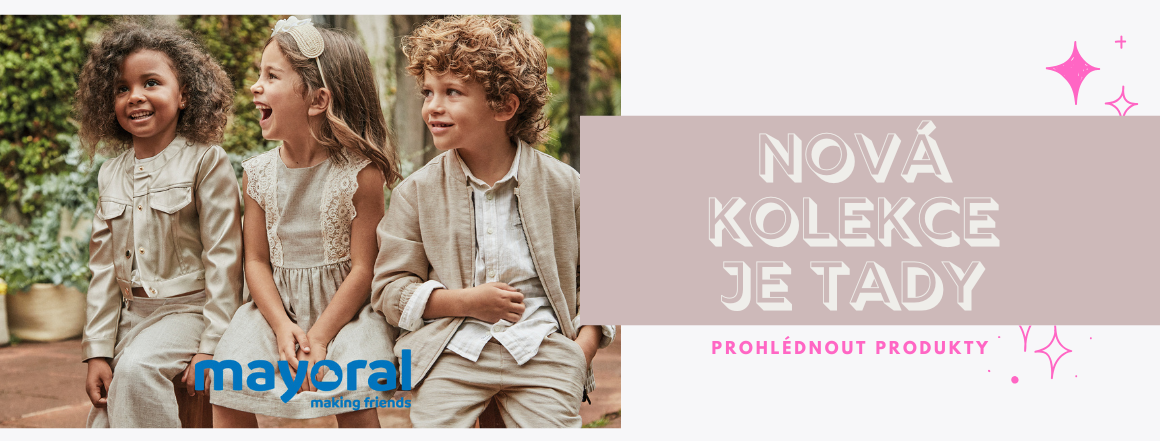 Mayoral nová kolekce jaro-léto 2025 oblečení a doplňky pro holky a kluky od 0 do 18 let