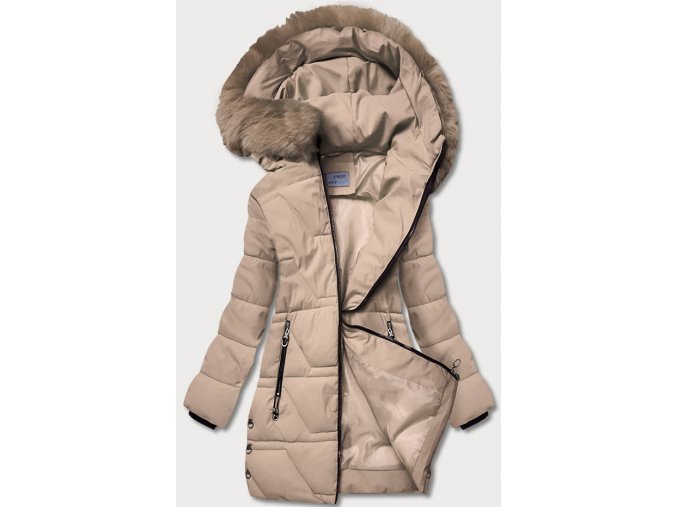 Dámska zimná bunda béžová (BIG)