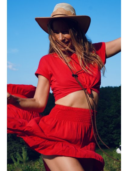 spanish skirt red judita berkova španělská sukně bali designDSC06562