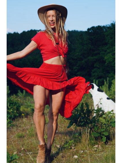 spanish skirt red judita berkova španělská sukně bali designDSC06450