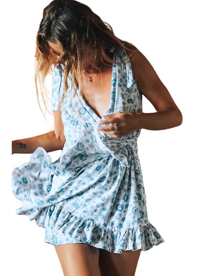 modre kvetinove saty viskoza bali judita berkova kolekce