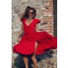 šaty s odhalenými záda judita berkova design balitop red dress