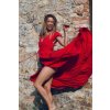 šaty s odhalenými záda judita berkova design balitop red open back dress