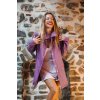 Light purple cotton jacket with ONE print