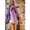 Light purple cotton jacket with ONE print