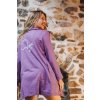 Light purple cotton jacket with ONE print