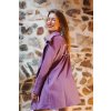 Light purple cotton jacket with ONE print