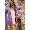 Light purple cotton jacket with ONE print