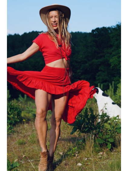 spanish skirt red judita berkova španělská sukně bali designDSC06450