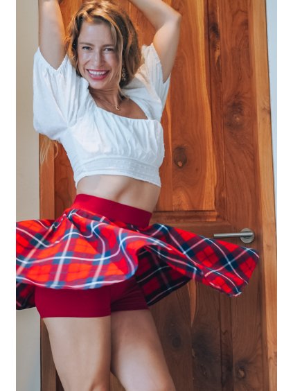 jógová sukně skotský vzor bavlna bali judita berkovaDSC03737