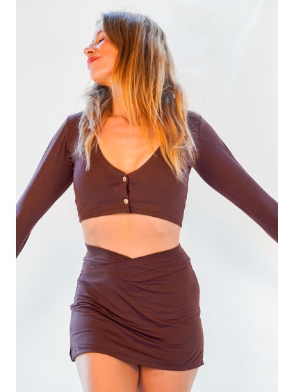 čokoládový knoflíkový jógový top judita berkovaDSC04042