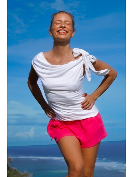 Bavlněné tričko Charlota s mašlí 2