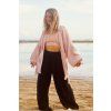 Black muslin meditation pants
