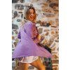 Light purple cotton jacket with ONE print