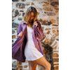 Light purple cotton jacket with ONE print
