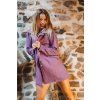 Light purple cotton jacket with ONE print