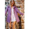 Light purple cotton jacket with ONE print