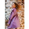Light purple cotton jacket with ONE print