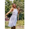 zahradní dáma bílé zavinovací sofistikované šaty judita berkova bali kolekce 10