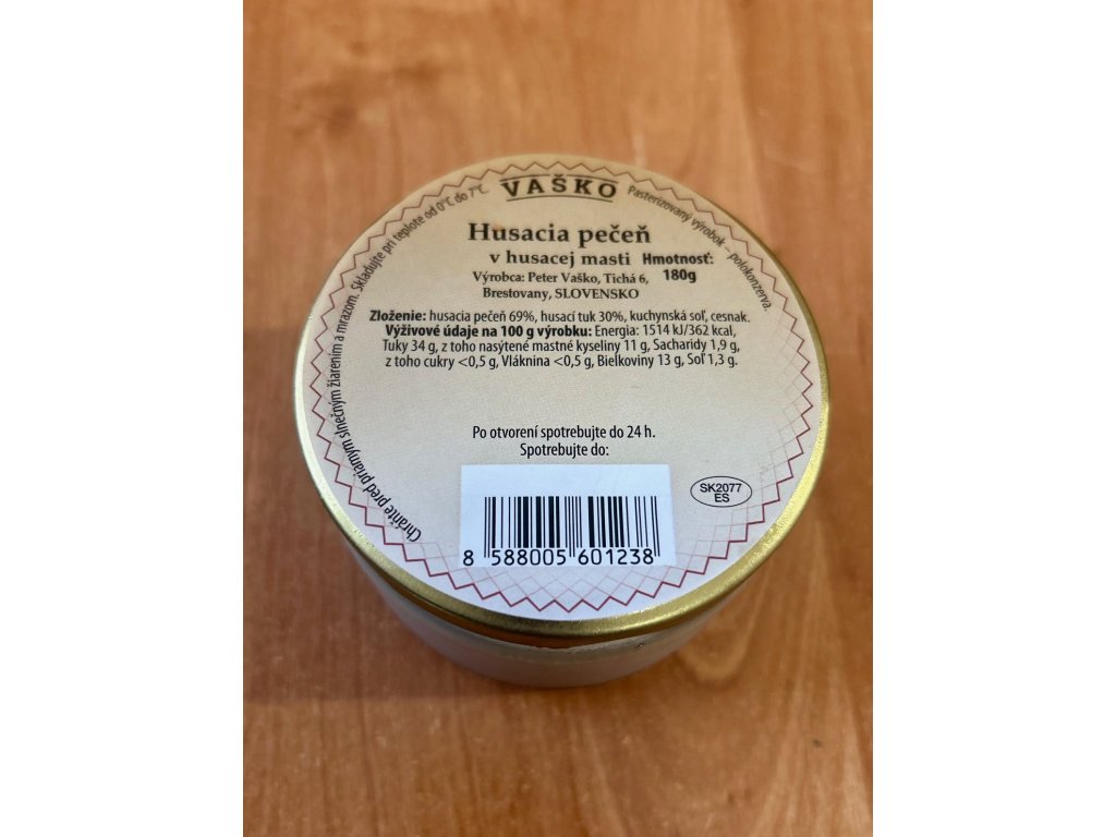 Husí játra v husím sádle 180 g