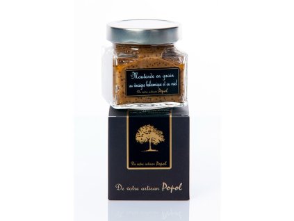 moutarde en grain au vinaigre balsamique et au miel 200 g l artisan popol