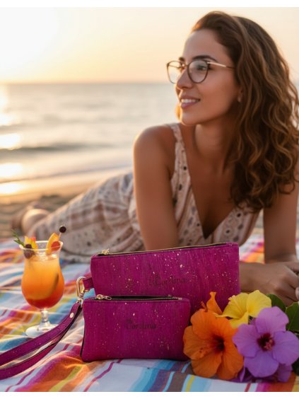 růžová třpytivá