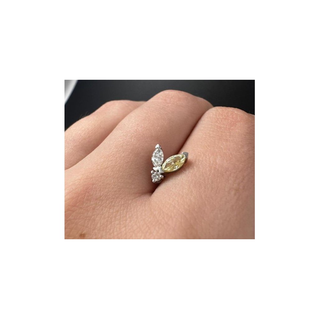 Dvojitý Lístek náušnice