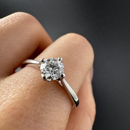 Prsten s diamantem 0,5 ct