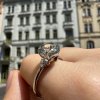 PRSTEN S DIAMANTY A AKVAMARÍNEM