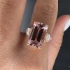 Prsten s morganitem a diamanty