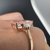 Prsten s morganitem a diamanty