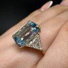 Prsten s topazem a diamanty