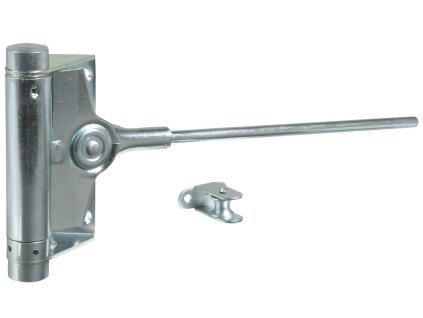 Dverový pružinový zatvárač pozinkovaný H - 150mm, L - 300mm, max. hmotnosť dverí 80kg