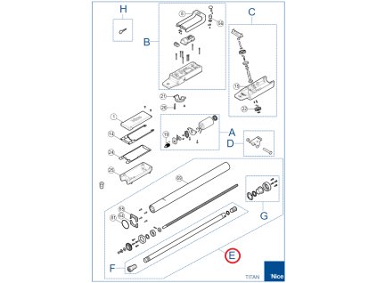 SPAMG206A00 komplet kit piestu s rúrou pre pohon TTN6024