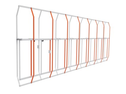 CAME 803XA-0350 Závesná podpera z lakovaného hliníka po celej výške. Modul 1720 mm, H = 1300 mm vybavený spojovacími svorkami.