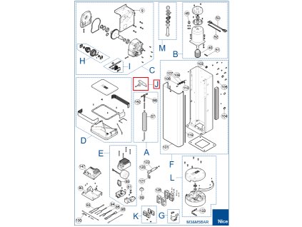 Vyvažovacia páka pre M3BAR a M5BAR  SPAMG121A00