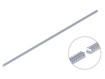 Hrebeň kov 22x22mm, L-2000mm, M4, max do 3500kg, pozinkovaný, cena za kus