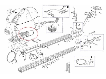 SPA02R01 /MGDC00200/ motor 24V, 26W s prevodovkou SP6100