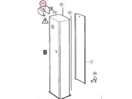 PMD0012A.4610 platňa pre uchytenie ramena závory WIL4/6