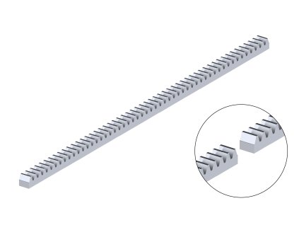 Hrebeň kov 30x30mm, L-1000mm, pre pohony s pastorkom M6, max do 5000kg, pozinkovaný, cena za kus