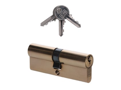 Cylindrická vložka EURO 40/40mm, mosadzná, 3 kľúče, skrutka M5x65mm