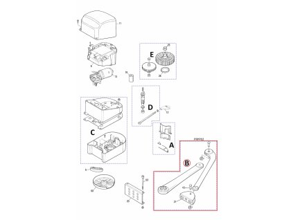 PRPP02 kit hliníkových ramien pre POP