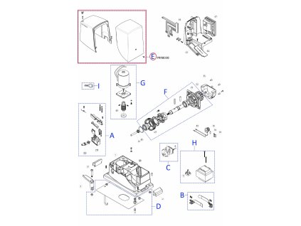 PRRB03B kit krytu pre RB600/RB1000