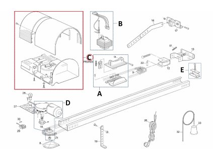 PRSH03 set krytov a základovej dosky motorčeka pre SHEL