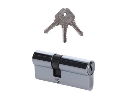 Cylindrická vložka EURO 30/40mm, niklová, 3 kľúče, skrutka M5x65mm