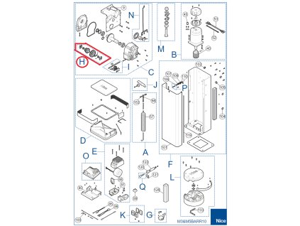 SPAMG119A00A kit ozubených koliesok pre M5BAR