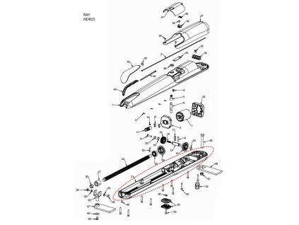 500SEMI001V00 kryt spodný hliníkový- bledo šedý